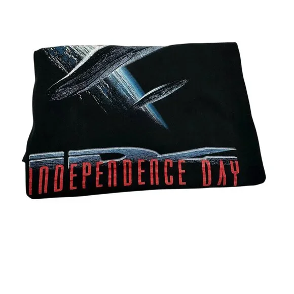 Vintage 1996 Independence Day Movie T-Shirt Stanley DeSantis Made in USA Large - Picture 6 of 11